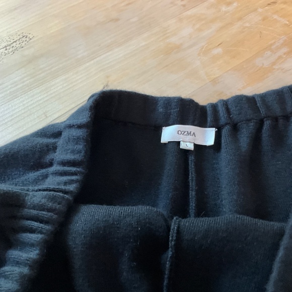 OZMA Black Cozy Alpaca Cotton Lounge Jogger Pants - Picture 4 of 5